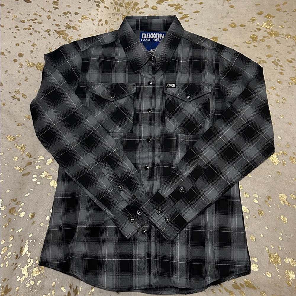 DIXXON Charcoal and Black Checkered Shirt